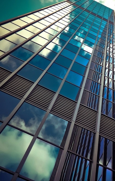 Windows of a high rise building 