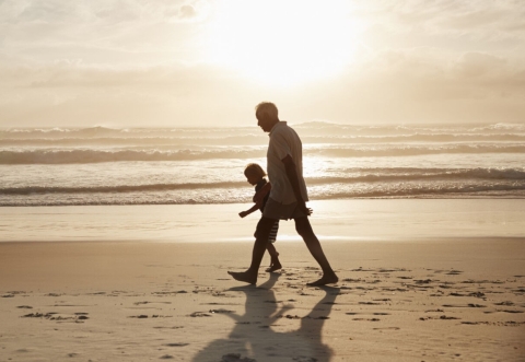 Grandad and grandchild